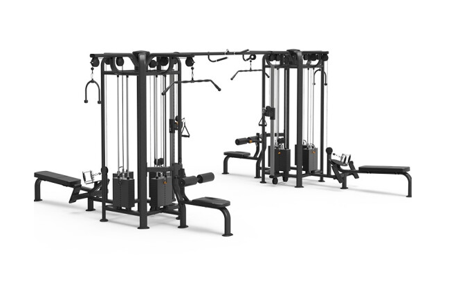 尊龙时凯四方位多功能训练架360综合训练器健身房专用 9028C八方位训练架