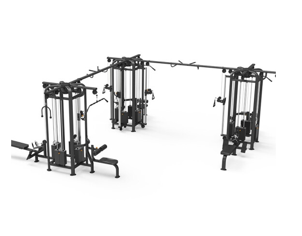 尊龙时凯四方位多功能训练架360综合训练器健身房专用 9028E十二方位V型训练架