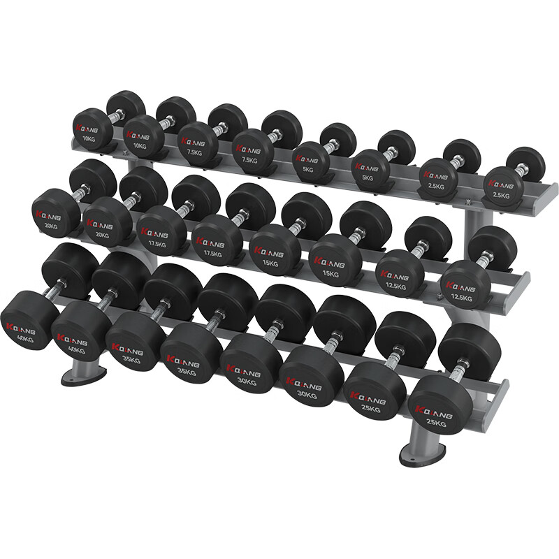 尊龙时凯家用商用十二付PEV哑铃套装含哑铃架健身器材YL-P440