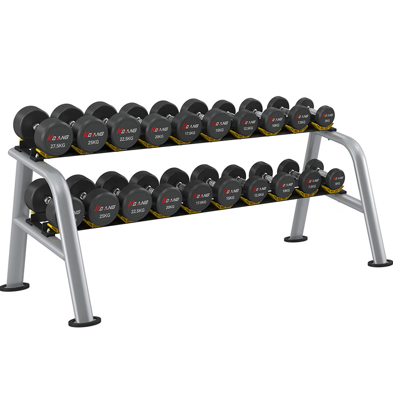 尊龙时凯家用商用十付PEV哑铃套装含哑铃架健身器材YL-P325