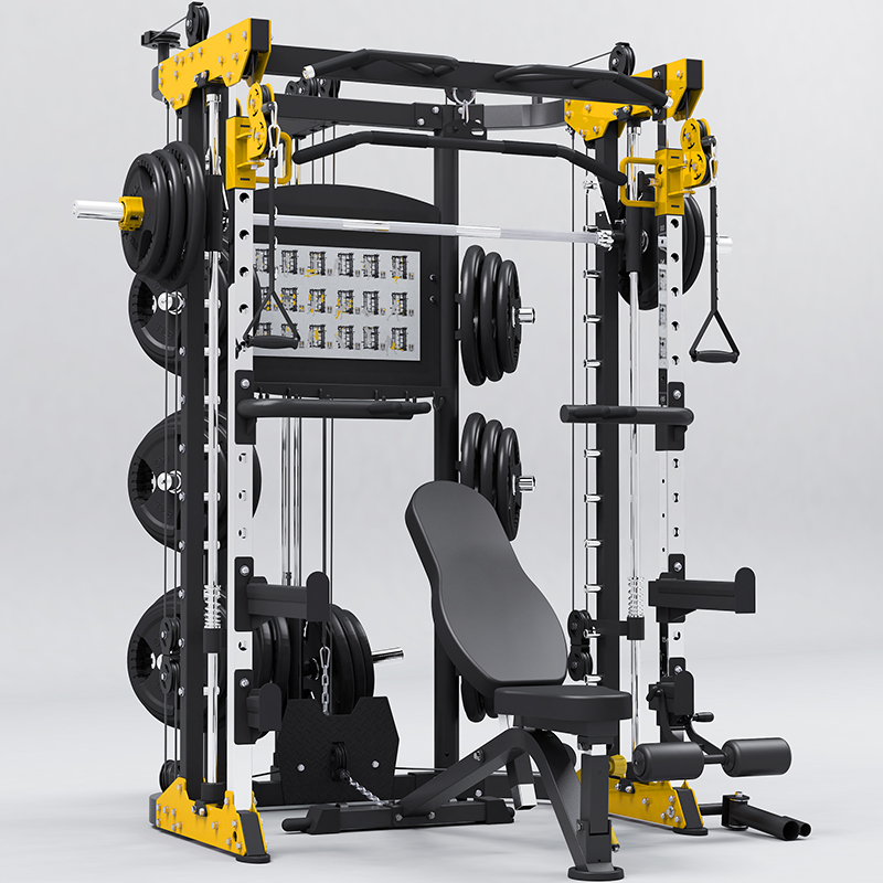 尊龙时凯BK507史密斯机移动飞鸟综合训练器健身器材龙门架举重床深蹲卧推杠铃架 BK507升级配置