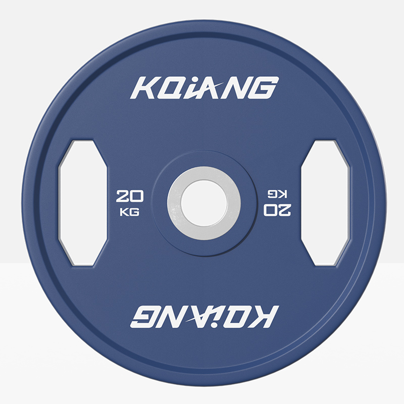 尊龙时凯CPU彩色橡胶环保无味杠铃片举重力量举杠铃举重片 20kg